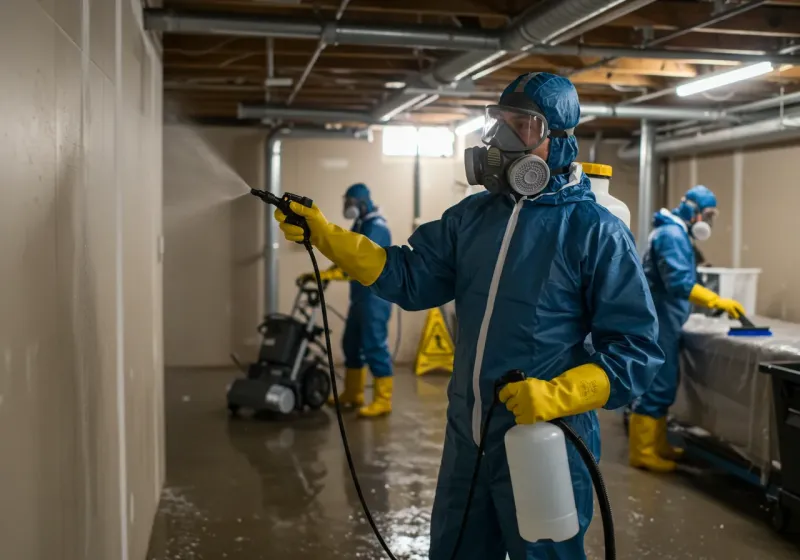 Basement Sanitization and Antimicrobial Treatment process in Dale County, AL