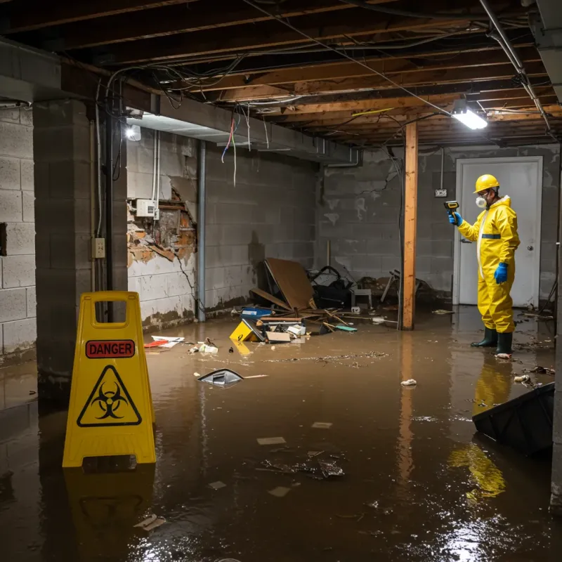 Flooded Basement Electrical Hazard in Dale County, AL Property