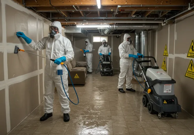 Basement Moisture Removal and Structural Drying process in Dale County, AL